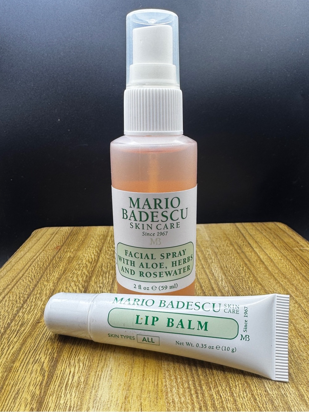 Mario Badescu Lip Balm & Rosewater Facial Spray Bundle - NEW